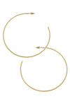 Gwen Hoop Earrings In Satin Gold
