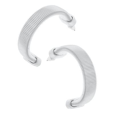 Winston Watchband Hoop Earrings in Satin Silver