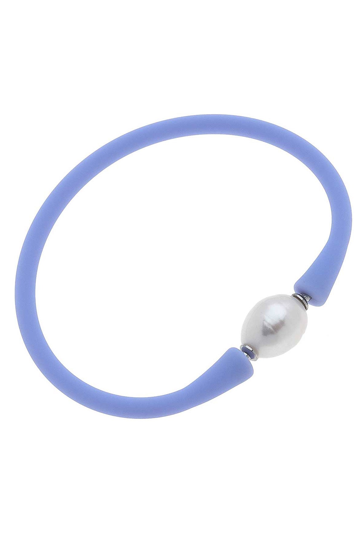 Bali Freshwater Pearl Silicone Bracelet in Lilac