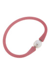 Bali Freshwater Pearl Silicone Bracelet in Pink