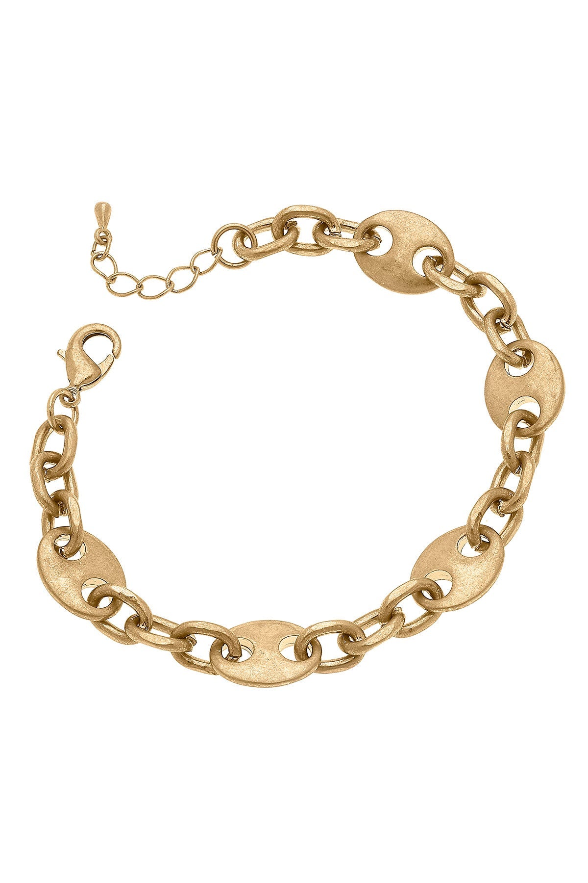 Blaire Mariner Chain Bracelet in Worn Gold