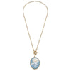 Emilie Resin Pendant Necklace in Wedgwood Blue