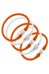 Bali Game Day Freshwater Pearl Bracelet Set of 5 in Orange & White