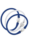 Bali Game Day Freshwater Pearl Bracelet Set of 3 in Royal Blue & White