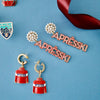 Aspen Apres-Ski Pearl Cluster Enamel Earrings