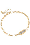 Allison Mama Chain Bracelet in Worn Gold