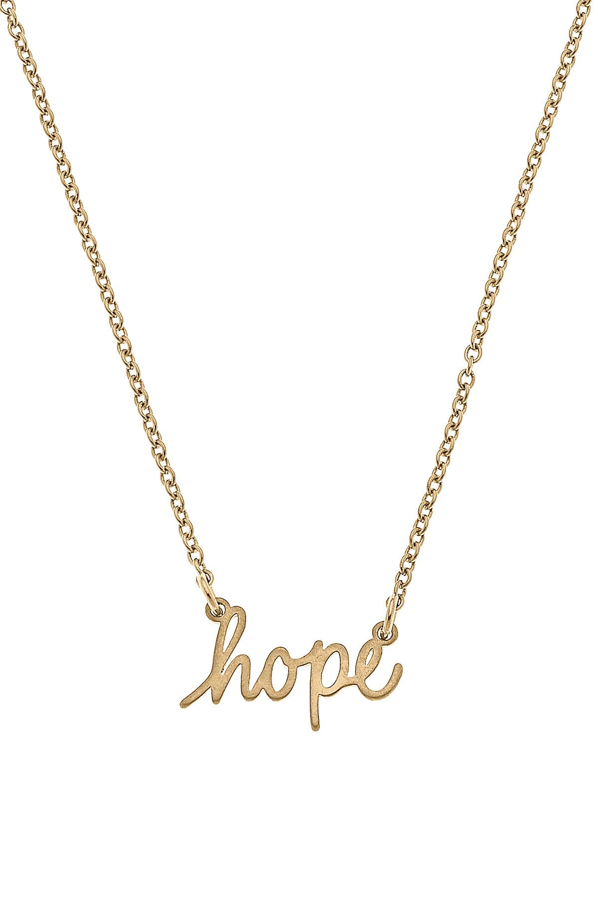 Julia Hope Delicate Chain Necklace in Worn Gold