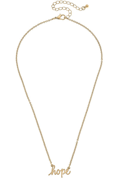 Julia Hope Delicate Chain Necklace in Worn Gold